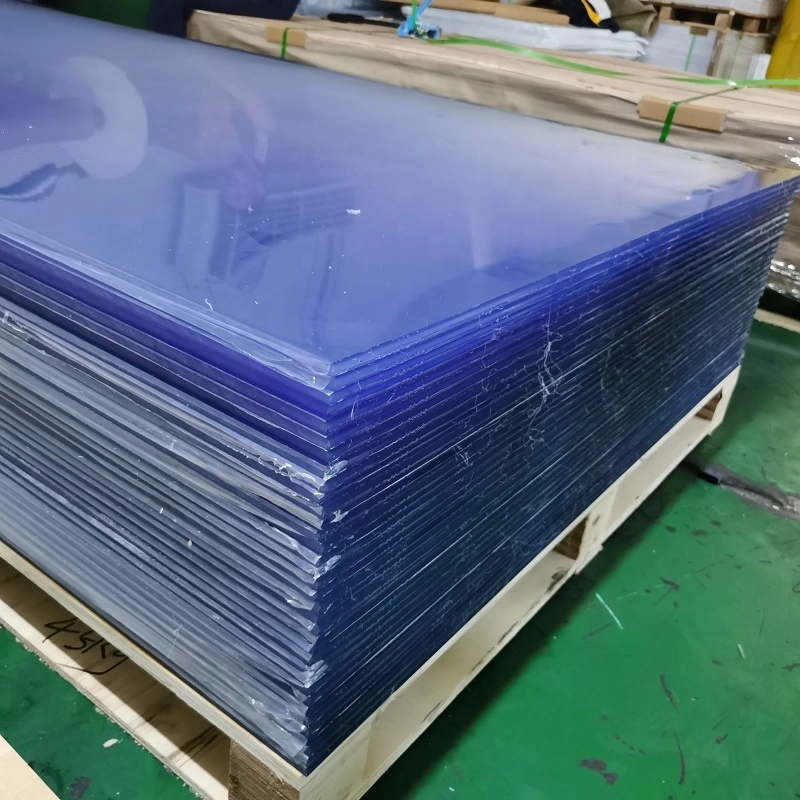 Direct Sale of Hsqy Factory 0.7mm Thick Cut to Size Transparent Color Rigid PVC Plastic Sheet