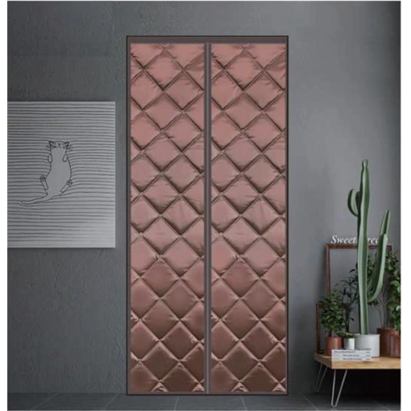 Upset to Keep Warm Silk Cotton Padded Door Curtain Magnetic Thermal Insulated Door Curtain