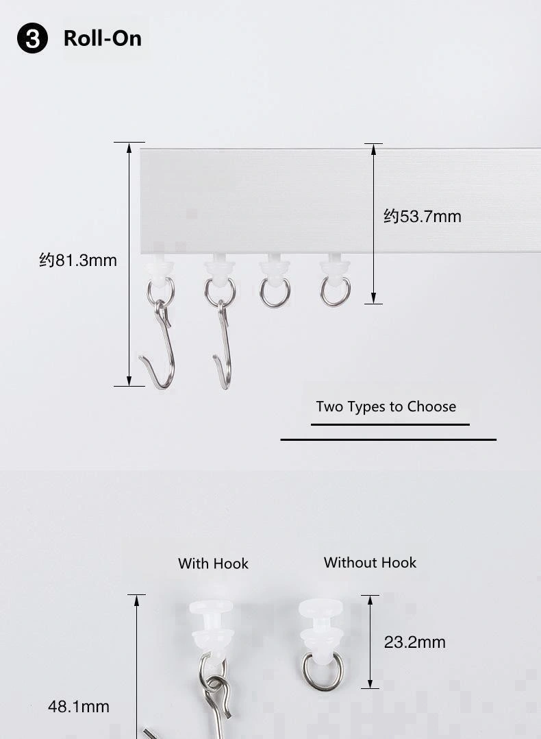 Medical Curtain Track Rail Glider Rollers Hooks &amp; Aluminum Cube Track