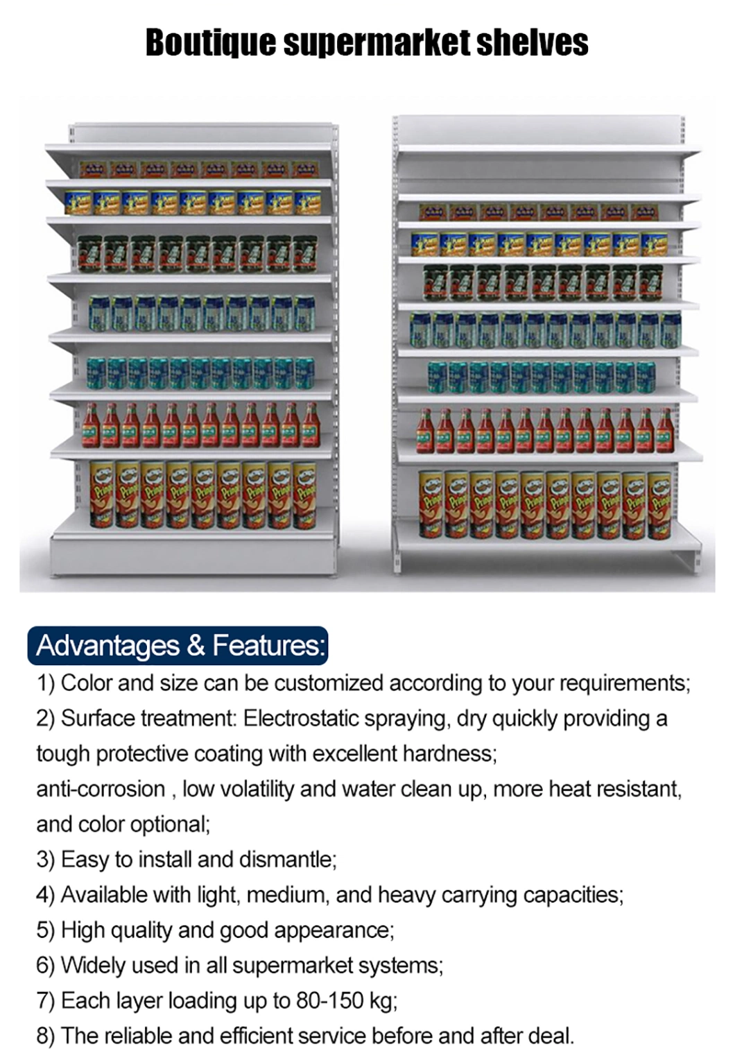 Factory Price Display Shelves Supermarket Shopping Shelf /Rack