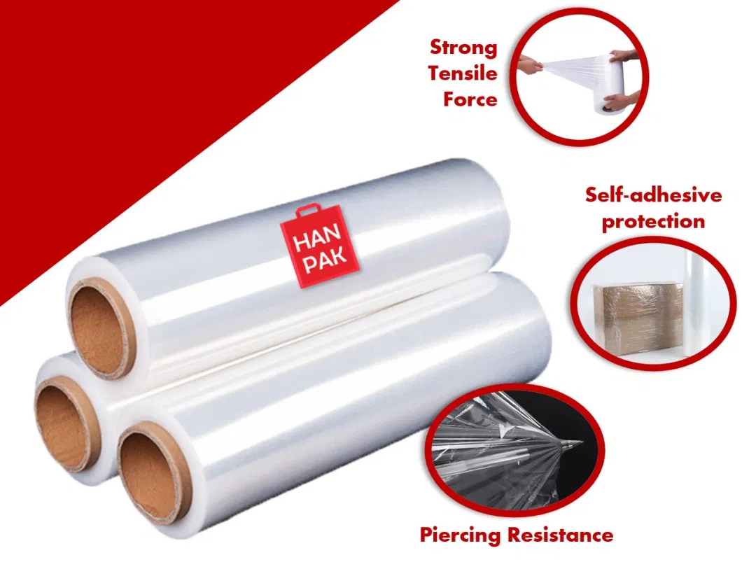 Transparent PE Soft Paper Fwrap Film Rollsck Plastic Customized Package Stretch Film Blow Molding Moisture Proof PVC