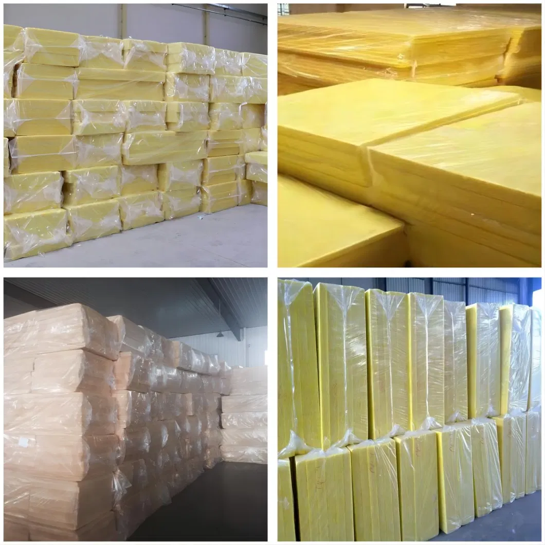 High Temperature Resistant Glass Wool Board for Thermal Insulation in Power and Chemical Industry24-48kg/M&sup3;