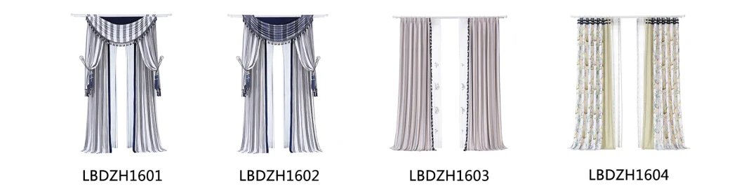 Hot Sale Luxury Fold Curtain Styles for Dubai Curtain Luxury Curtain for Room