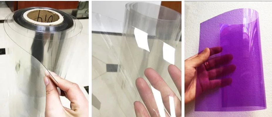 Pet PP PS PVC Plastic Transparent Clear Sheet Rigid PVC Film Roll Glossy/Matt Lamination PVC Plastic Roll for Thermoforming