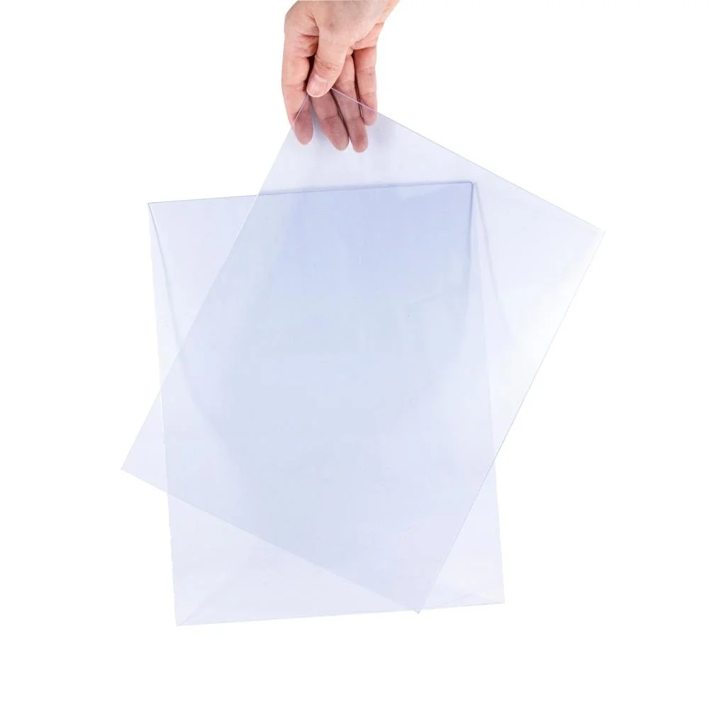 Direct Sale of Hsqy Factory 0.7mm Thick Cut to Size Transparent Color Rigid PVC Plastic Sheet