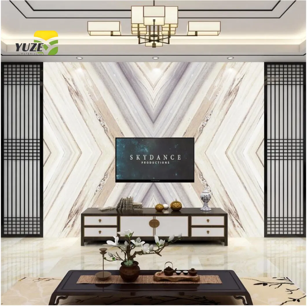 PVC Laminated Marble Plastic Sheet for Interior Wall Ceiling Decoration 3D Board