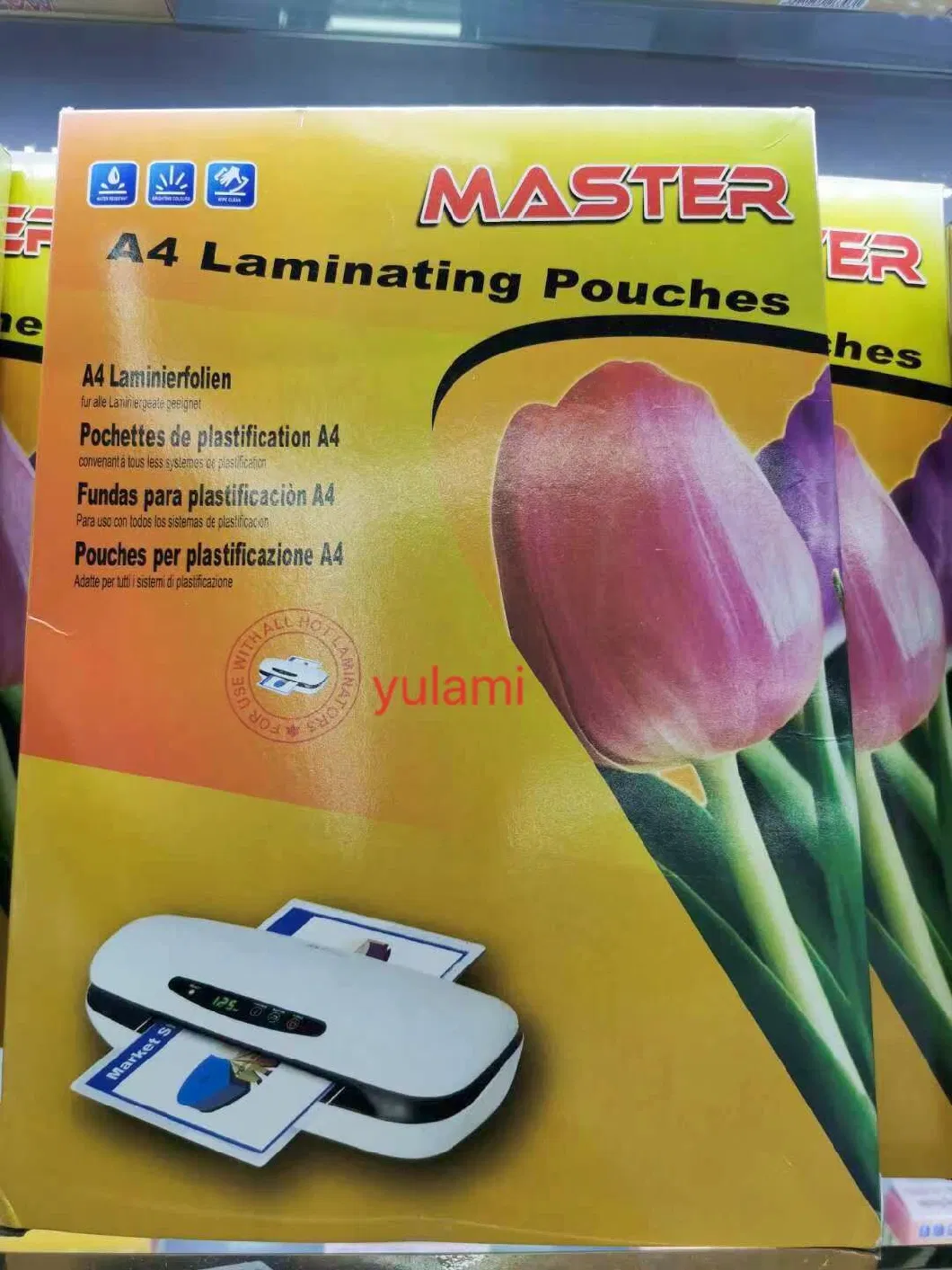 ID A7 A6 A5 A4 A3 A2 Size 125mic Master Plastic Pet Hot Laminating Pouches Lamination Pouch Film Laminated Pouches Film Sheets