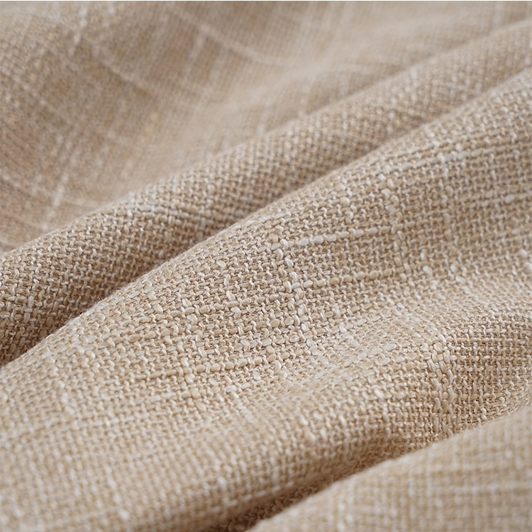 Manufacturers Wholesale Solid Color Coarse Hemp Sand Release Hotel Engineering Bedroom Curtain Fabric Wholesale