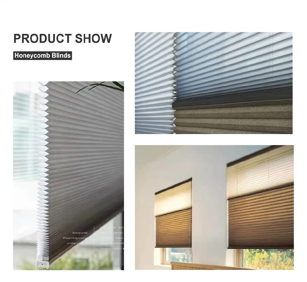 Premium Antistatic Soft Polyester Material Eco-Friendly Honeycomb Blinds