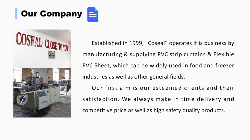 CE Professional Polar Flat/Smooth PVC Strip Curtain