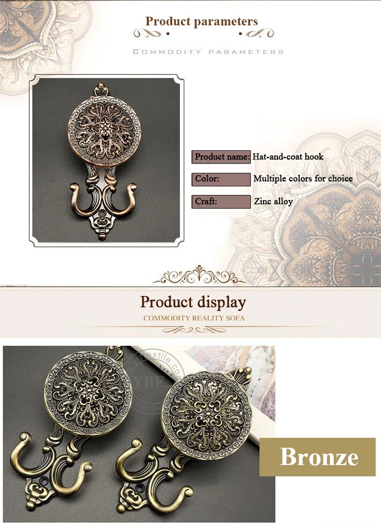 Deluxe Dorm Vintage Decorative Shower Curtain Hooks