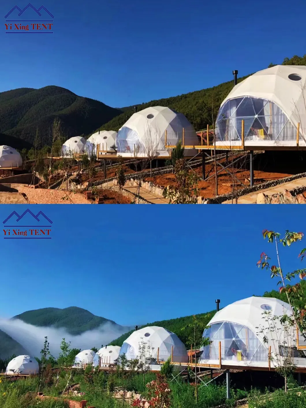 6m Diameter Family Camping 2 People Travel Resort Geodesic Luxury Resort Dome Tent for Sale