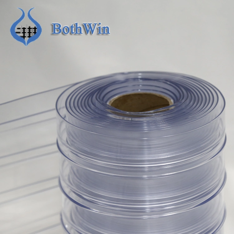 Soft Transparent Ribbed PVC Strip Curtain Roll