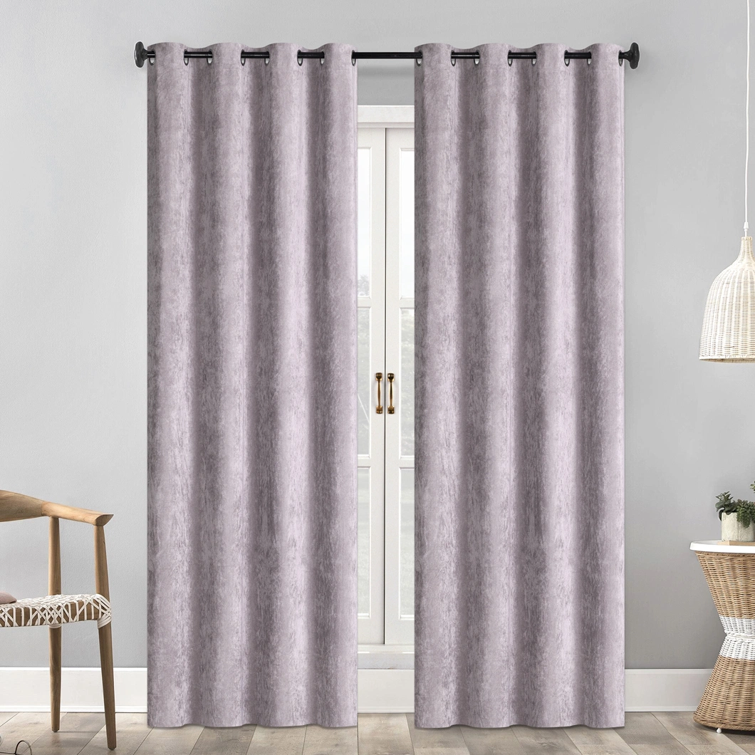 Polyester Luxury Curtain Plain Velvet Blackout Window Curtain Hotel Living Room Curtains Cortians