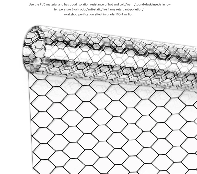 High Quality Industrial Cleanroom Anti-Static ESD Grid / Transparent Curtain