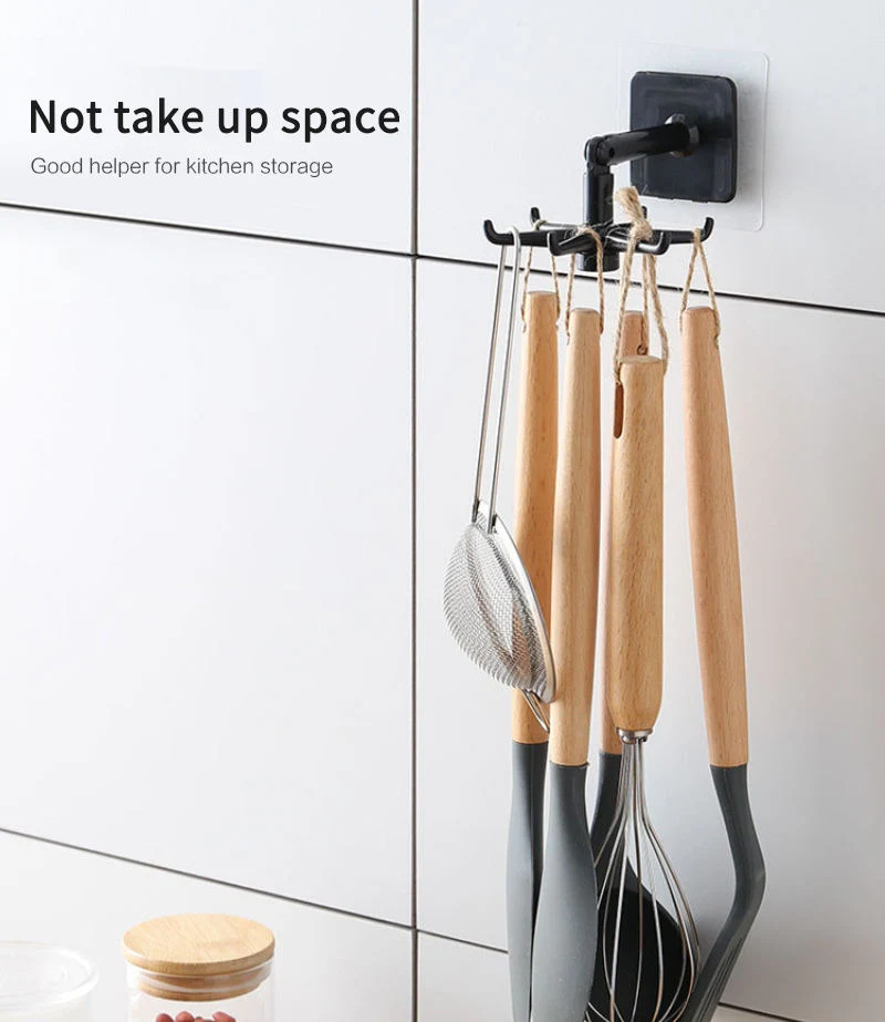 360 Degree Cabinet Hooks Self-Adhesive Hook for Home Kitchen Bathroom