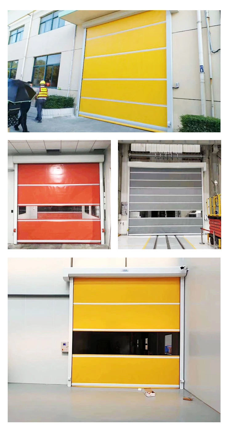 Industrial Automatic Overhead PVC Curtain High Speed Revoling Shutterfor Warehouse or Factory