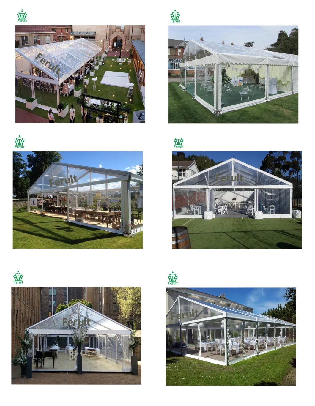 20X30 Transparent Marquees Canopies Party Tent for Sale Cover Waterproof Rolling PVC Curtain