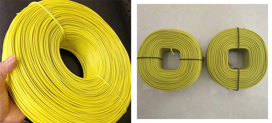 PVC Coated Rebar Tie Wire Roll 16 Gauge Yellow Rust-Proof Plastic Epoxy Rebar 300FT 3lbs