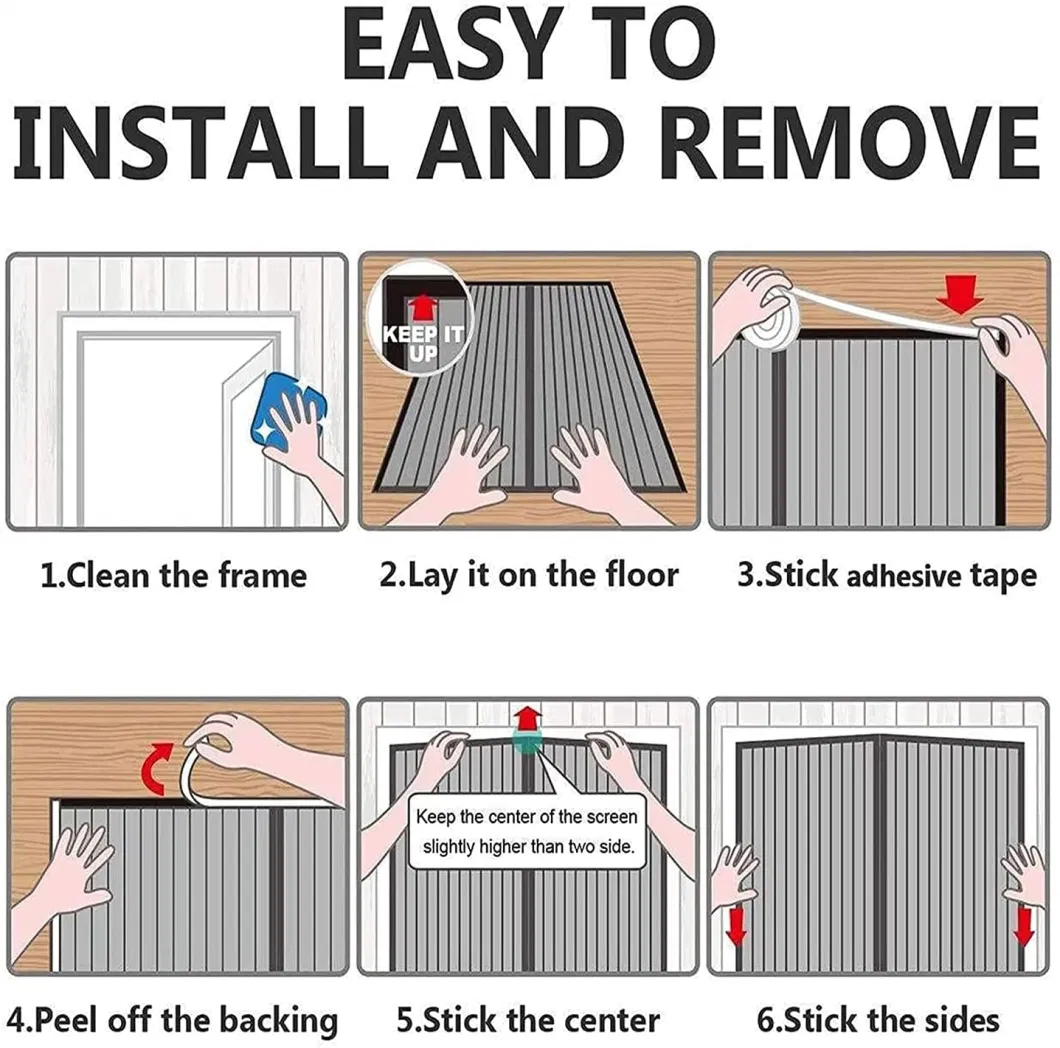 Upgrade Magnetic Insulated Door Curtain EVA Doorway Cover to Keep Draft out in Winter