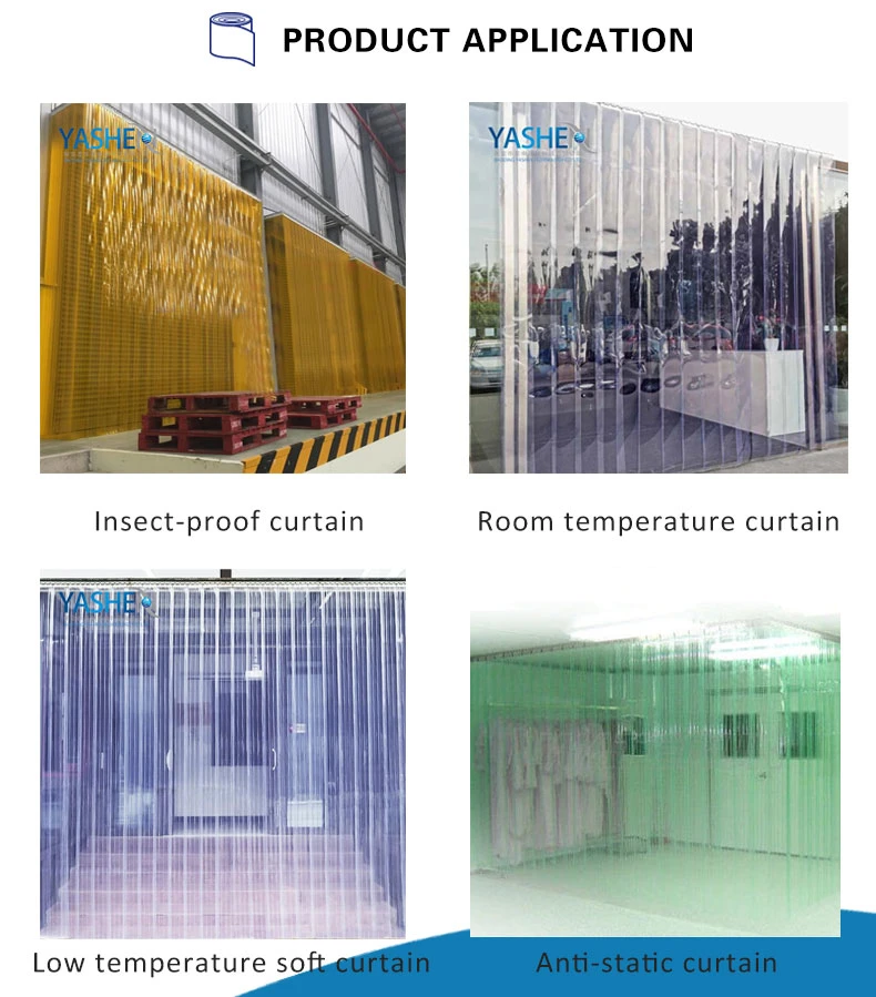 Anti Dust Hydrophilic Plastic Standard PVC Strip Curtains for Cold Room