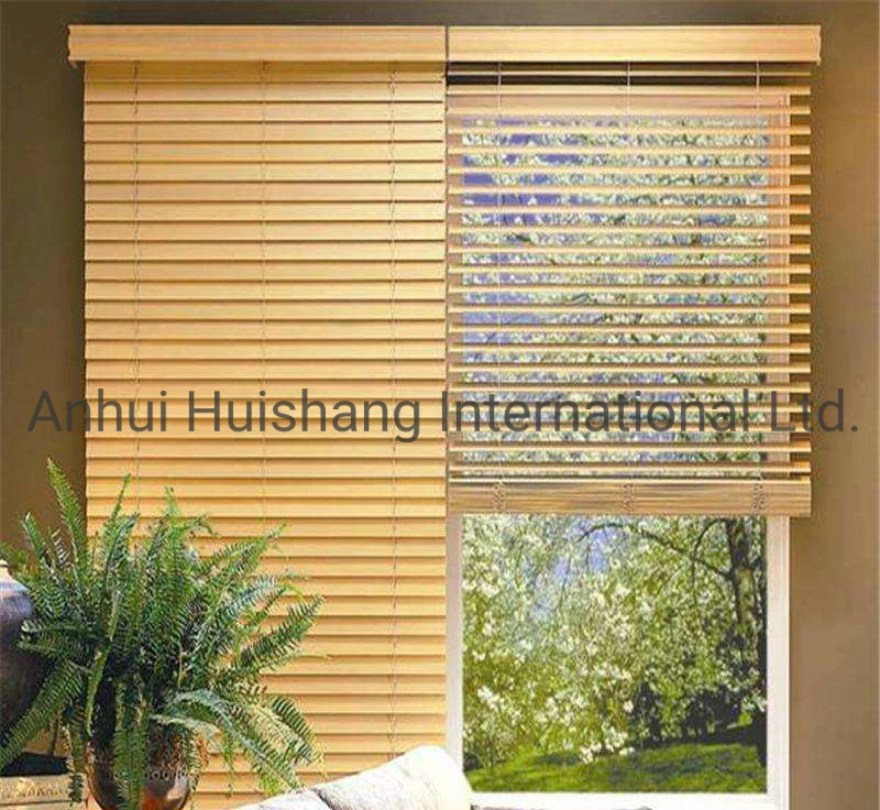 Solid Bamboo Window Curtains as Venetian Blinds