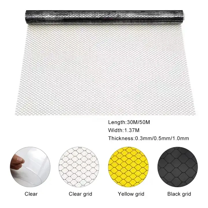 1.37X30m Honeycomb Conductive Antistatic ESD Cleanroom PVC Grid Door Curtain Film