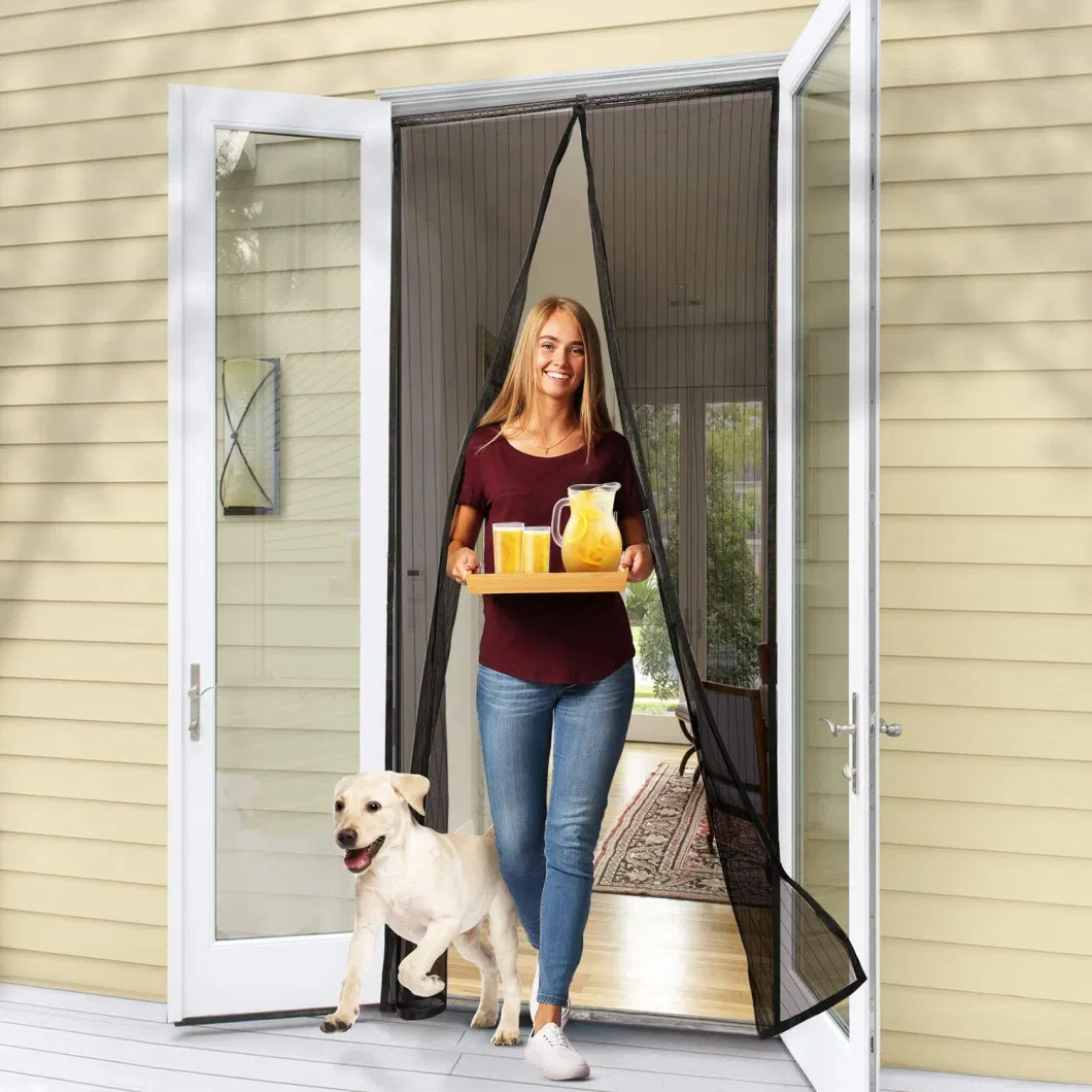 Magnetic Soft Polyester Screen Door Anti Mosquito Insect Screen Curtain for Door