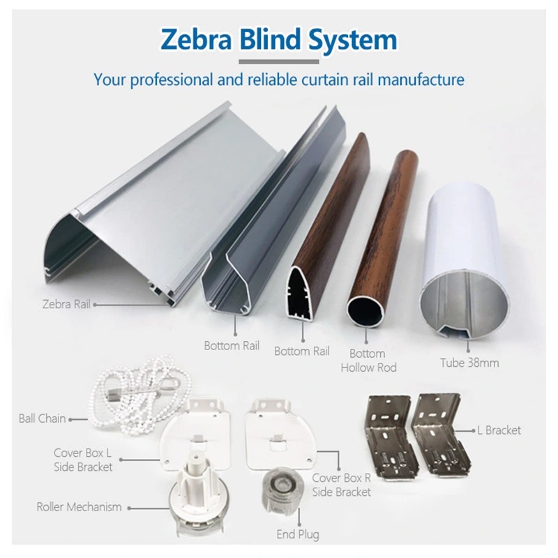 Zebra Blinds Components / Zebra Bottom Rail / Aluminum Tube