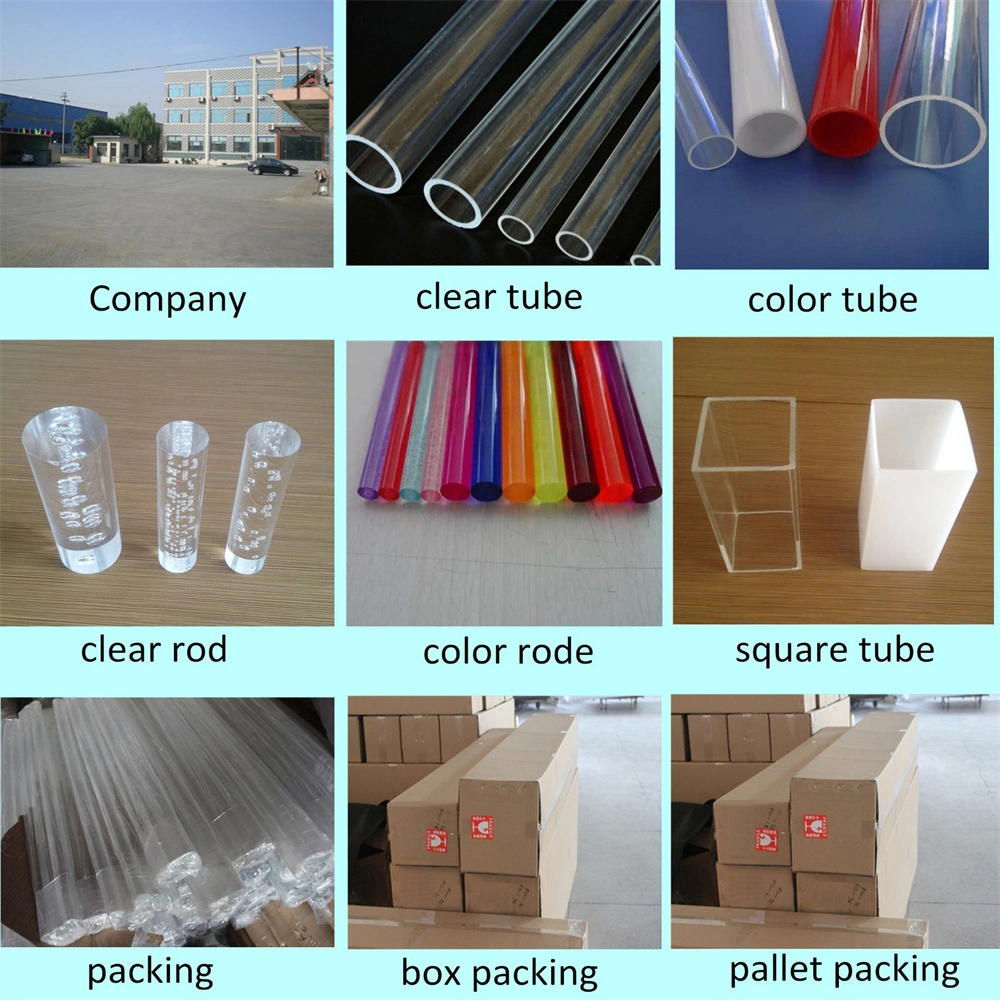 Plastic Rods Clear Acrylic Cylinder LED Decoration Rod Colored Acrylic Curtain Rods for Light Bar