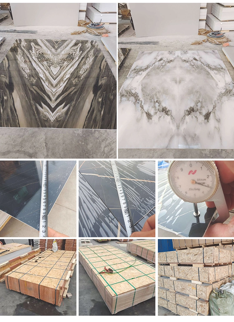 1220*2440 Sheet Marble PVC Sheet UV Laminated Plastic Sheet