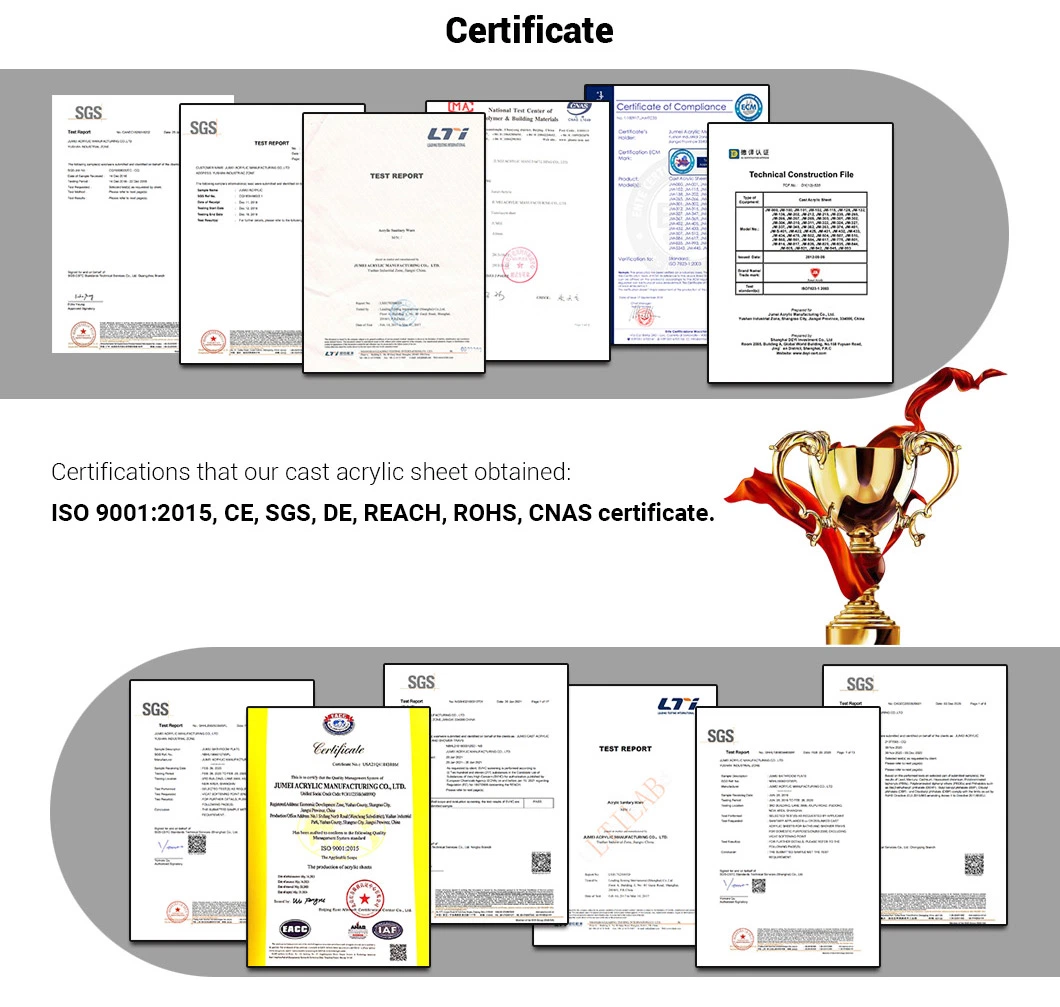 ISO9001: 2015, SGS, CE Plastic Jumei PE Film /Cartion Box /Pallet Foam PVC Sheet Flexible