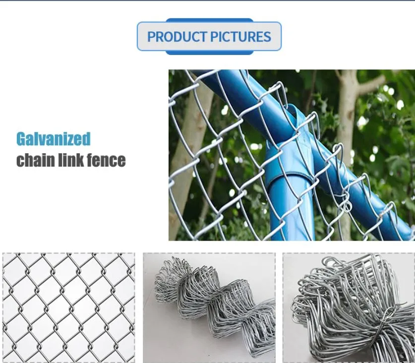 6X6 Galvanized PVC Coated Chain Link Fence Temporary Panels