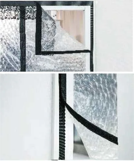 Home 100% Polyester Magnetic Door Screen DIY Curtain Full Frame