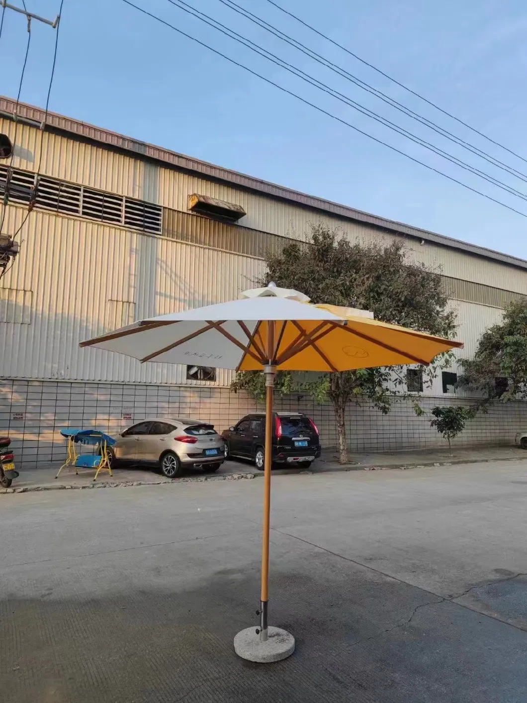 High Quality Cafe Restaurant Patio Parasol Commercial Street Customized Logo Print Sun Umbrella Wholesale