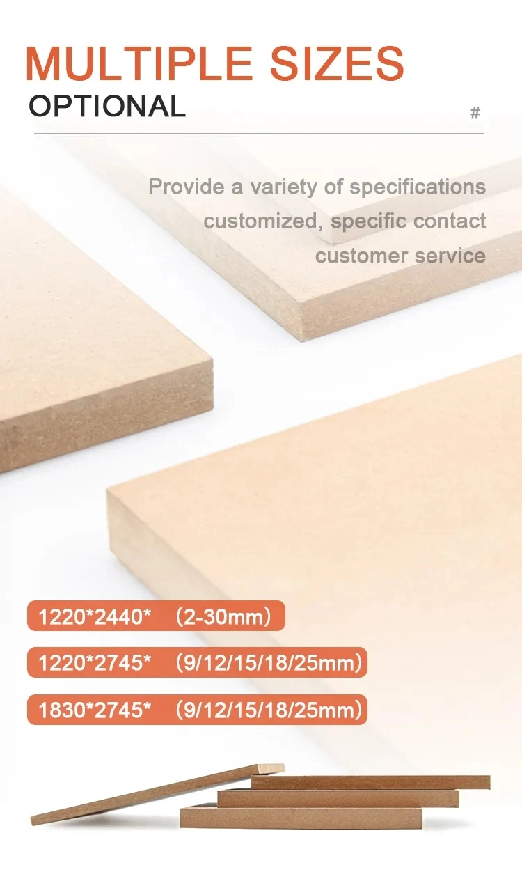 12mm 15mm 18mm Melamine Laminated MDF Board Melamine