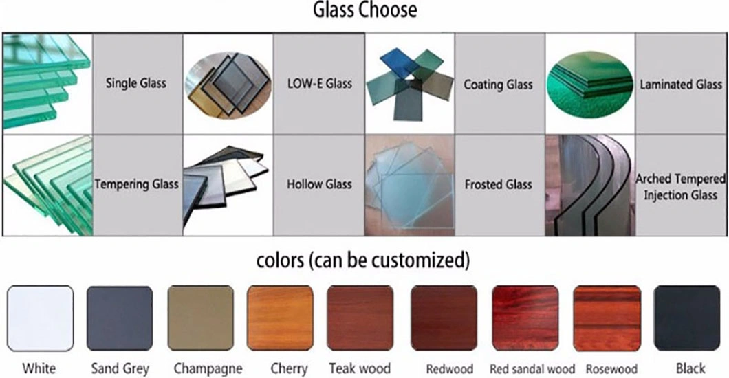 Aluminium Profile Toughened Glass Sliding Door Design with Magnetic Blinds