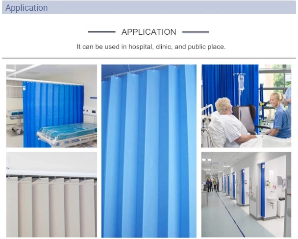 Mouldproof Curtain Anti Bacteria Hospital Curtain Fabric with Fire Resistant Environmental Curtain