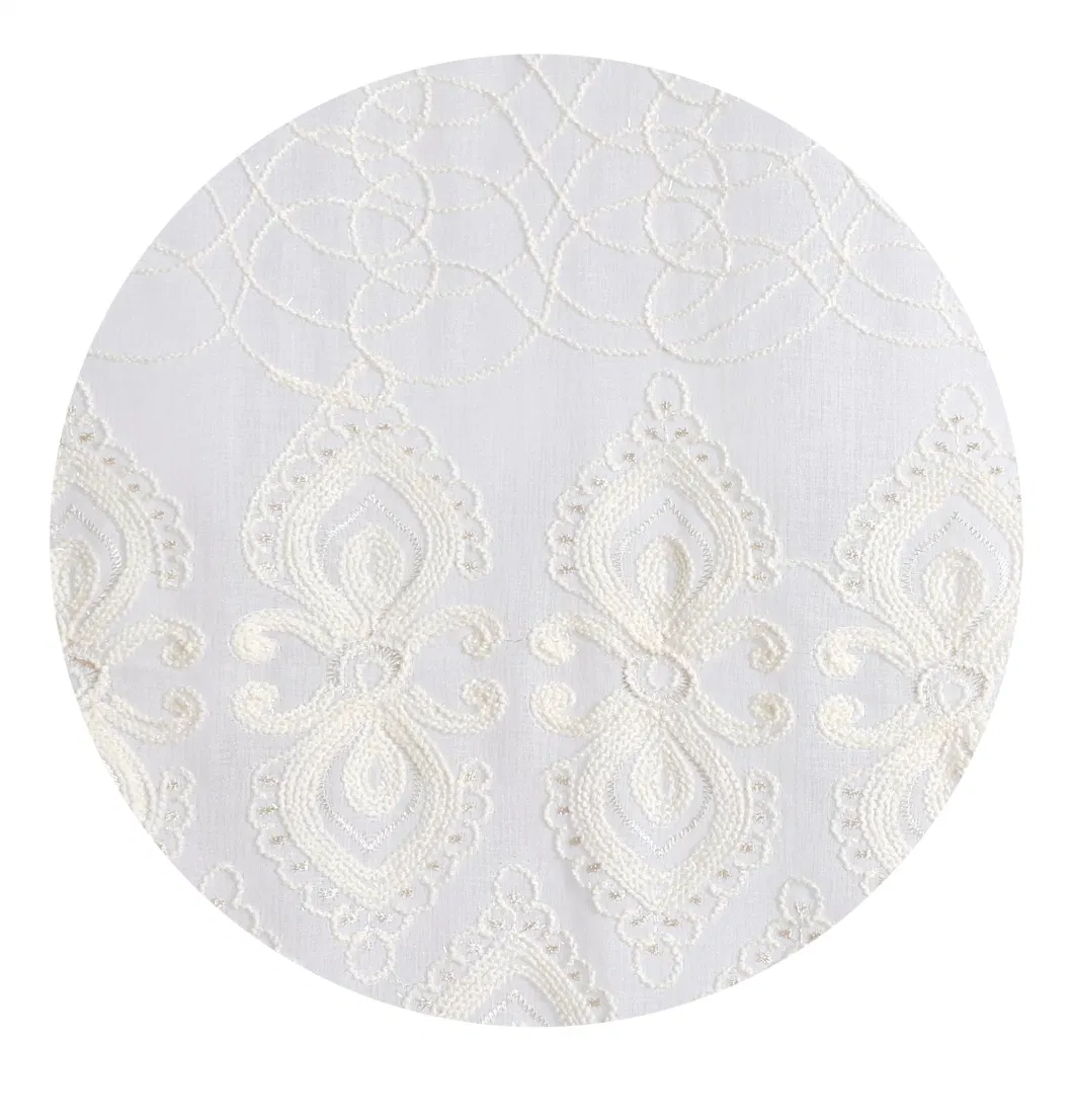 Polyester Dolly Fabric with Fashion Embroidered Curtain