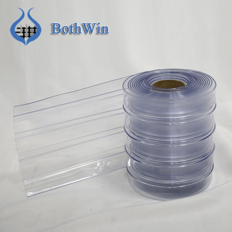 Soft Transparent Ribbed PVC Strip Curtain Roll