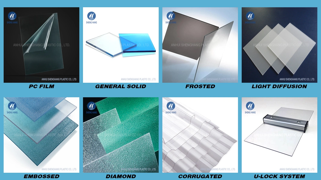 Transparent Polycarbonate Plastic Sheets for Windows and Doors