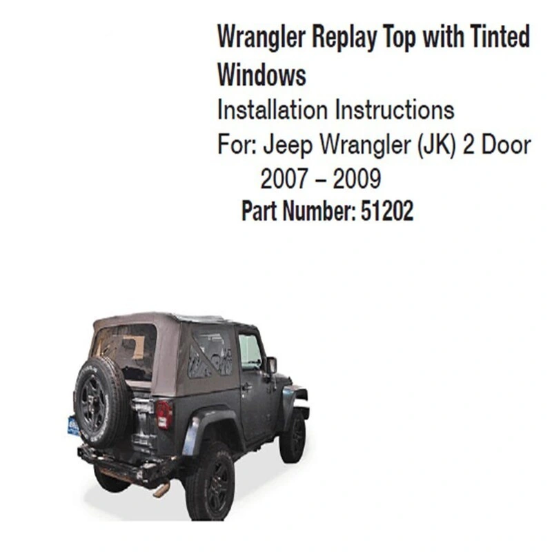 Tinted Windows Soft Top for 2007-2009 Jeep Wrangler