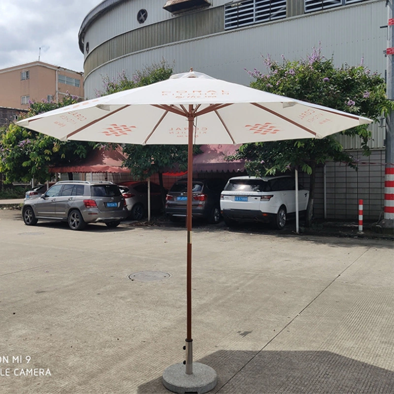 High Quality Cafe Restaurant Patio Parasol Commercial Street Customized Logo Print Sun Umbrella Wholesale