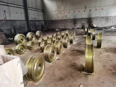 Customized Heavy Duty Portal Gantry Crane Wheel Industrial Trolley Electric Driven Rail Forged Wheels