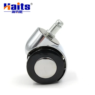Nylon Office Chair Caster Wheels Heavy Duty High Elastic Rubber Trolley Caster Wheel PU Black Castor Wheel 50mm