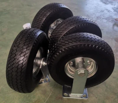 10 Inch Solid Rubber Castor Wheels Fix Swivel Castor