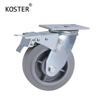 4inch 5inch 6inch 6inch Industry Heavy Duty Shopping Trolley TPR Caster Wheels