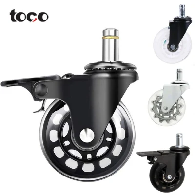 Toco Furniture Roller Office Transparent Casters Chair Casters Wheels