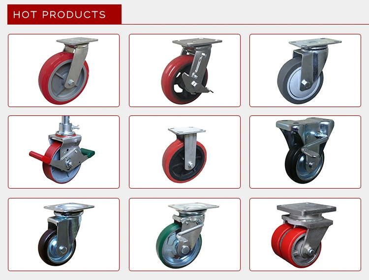 Industrial Anti-Wear High Quality 4&quot; Cast Iron Fixed Caster Wheel for Trolley Cart/ Foklift / Commercial Plant (ISO)