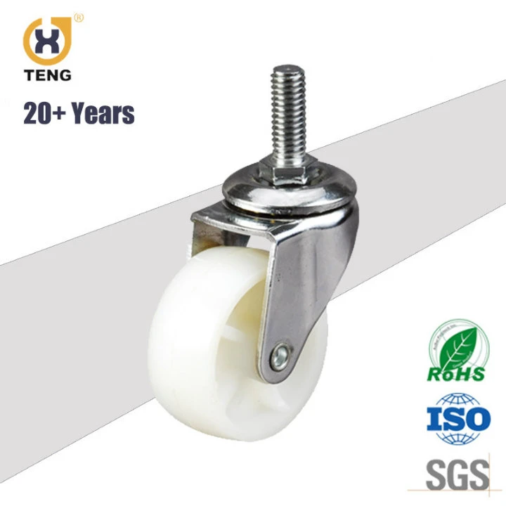 2 Inch Swivel Threaded Stem Plastic Caster